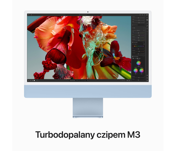 APPLE iMac M3 8-core CPU/8-core GPU/8GB/256GB SSD/24" 4,5K/Niebieski (MQRC3ZE/A) - 1192988 - zdjęcie 4